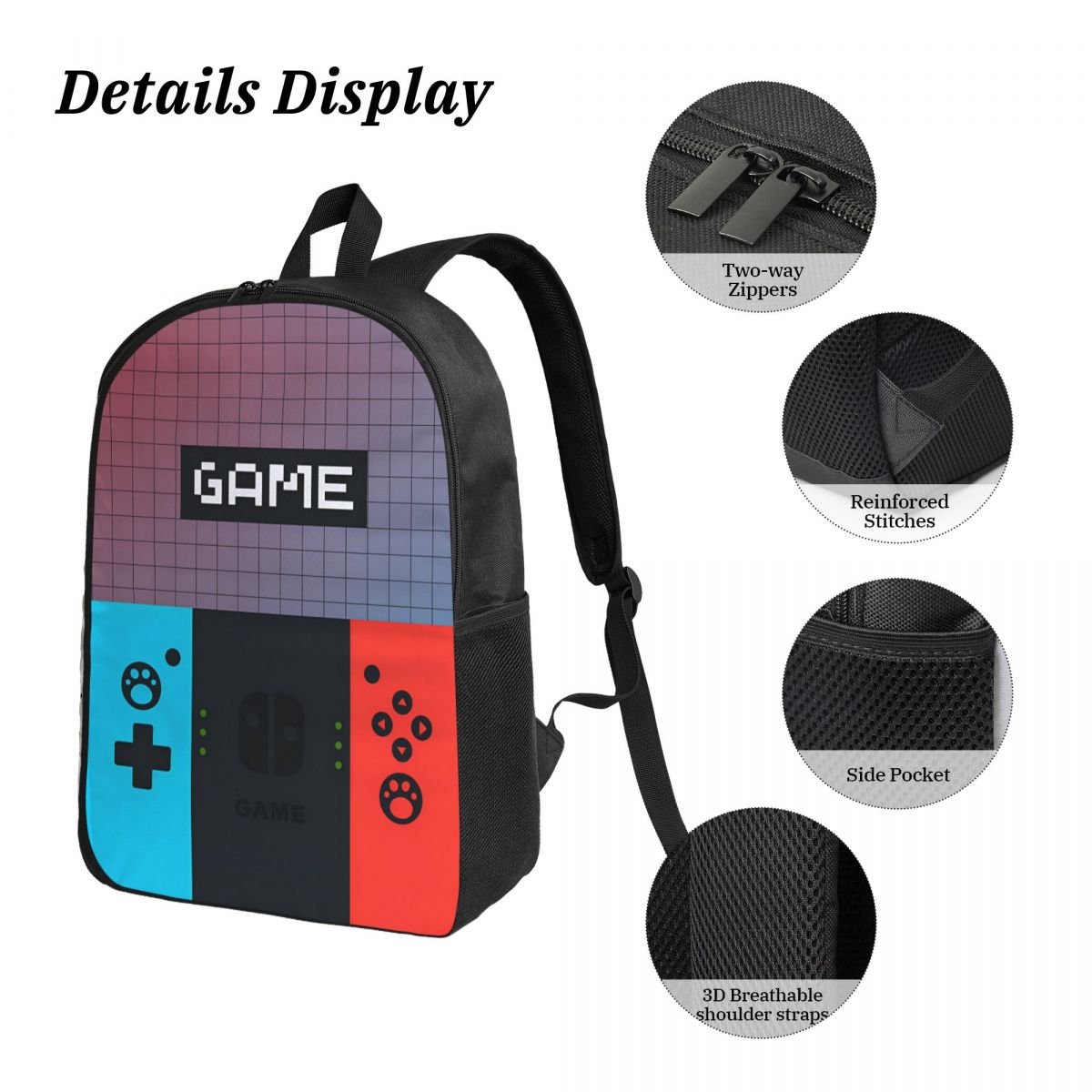 3pecs/set Games Console Backpa - Gaming Console In 90S ulasan dan harga