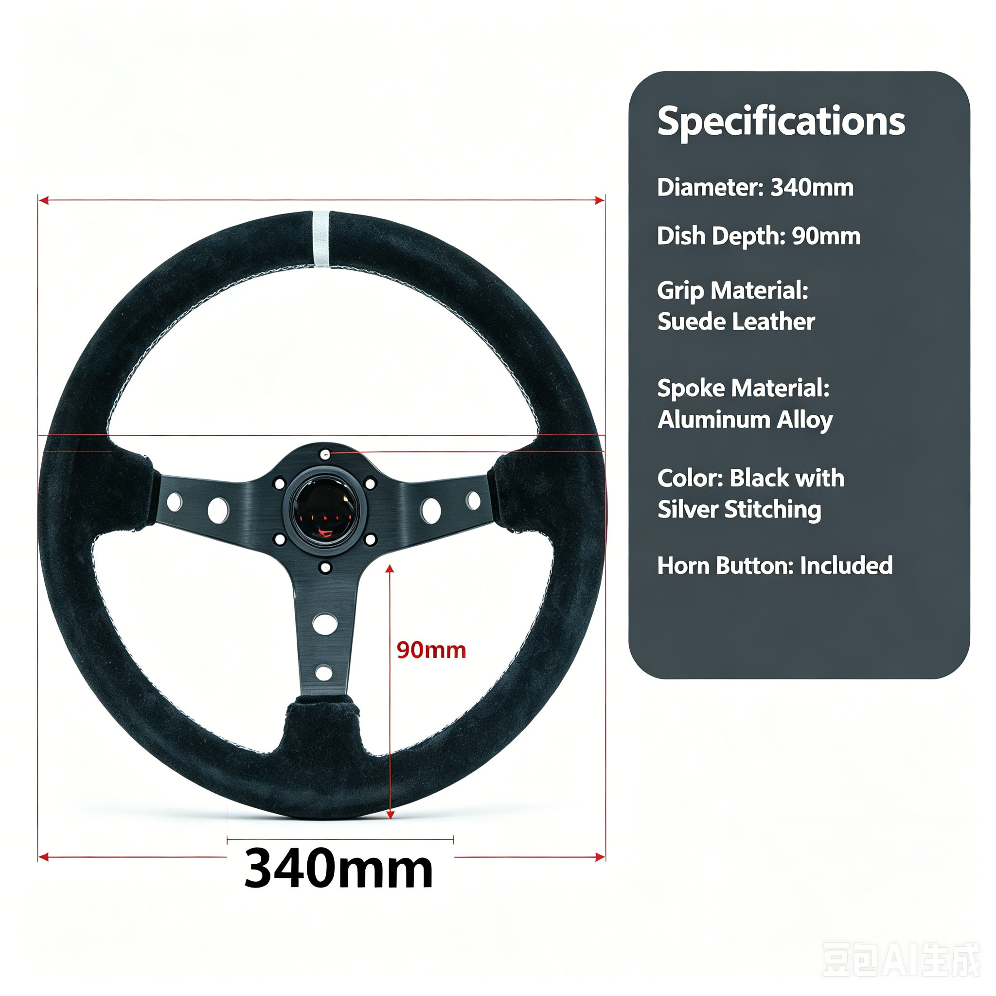 14 Inch 340MM Gaming Deep Conc - Steering Wheel Gaming ulasan dan harga