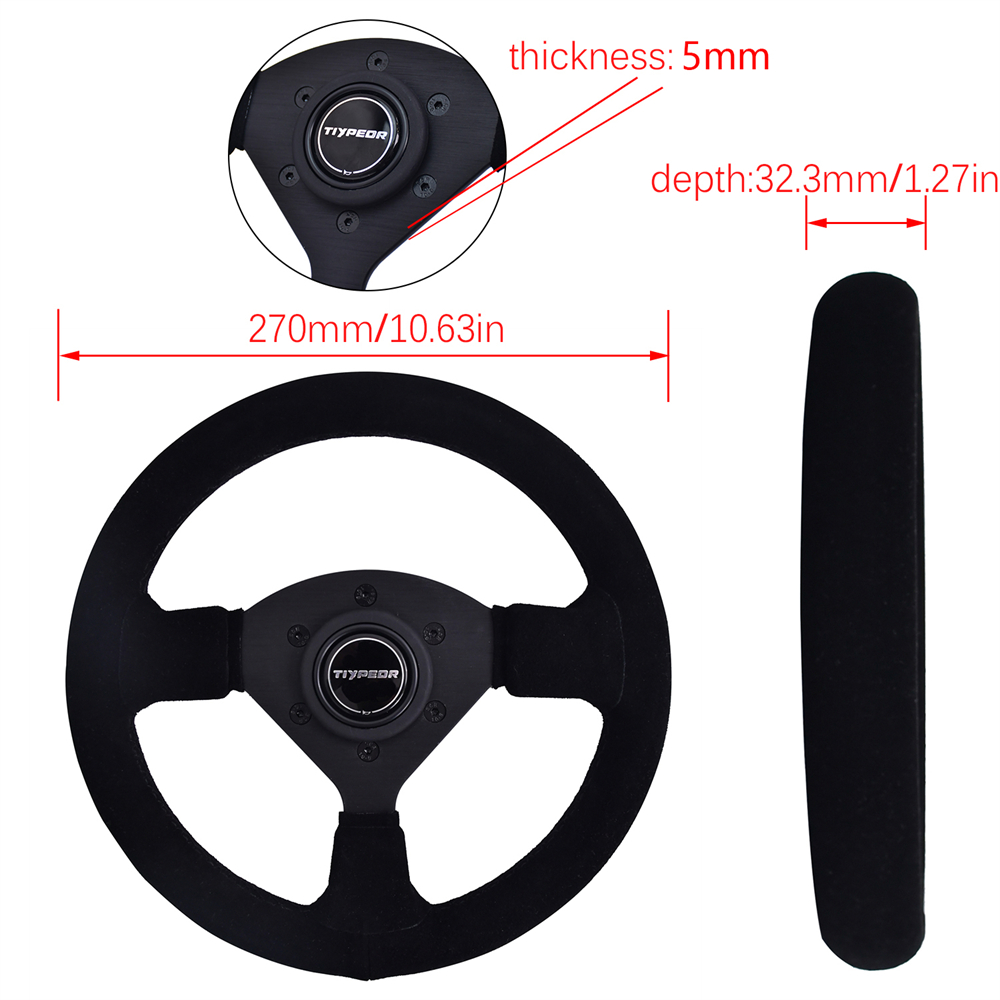 TIYPEOR 270mm 11Inches Small S - Steering Wheel Gaming ulasan dan harga
